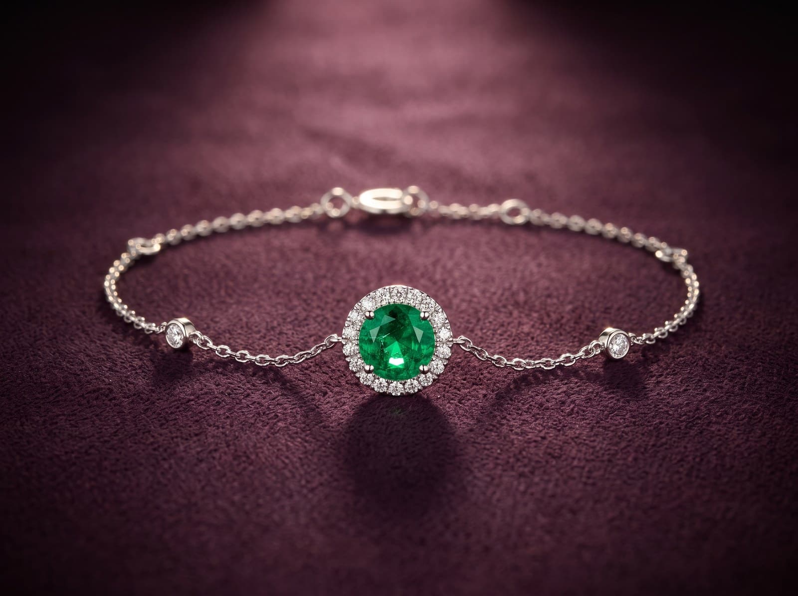 Siwar · Framed Round Stone Diamond Bracelet — studio