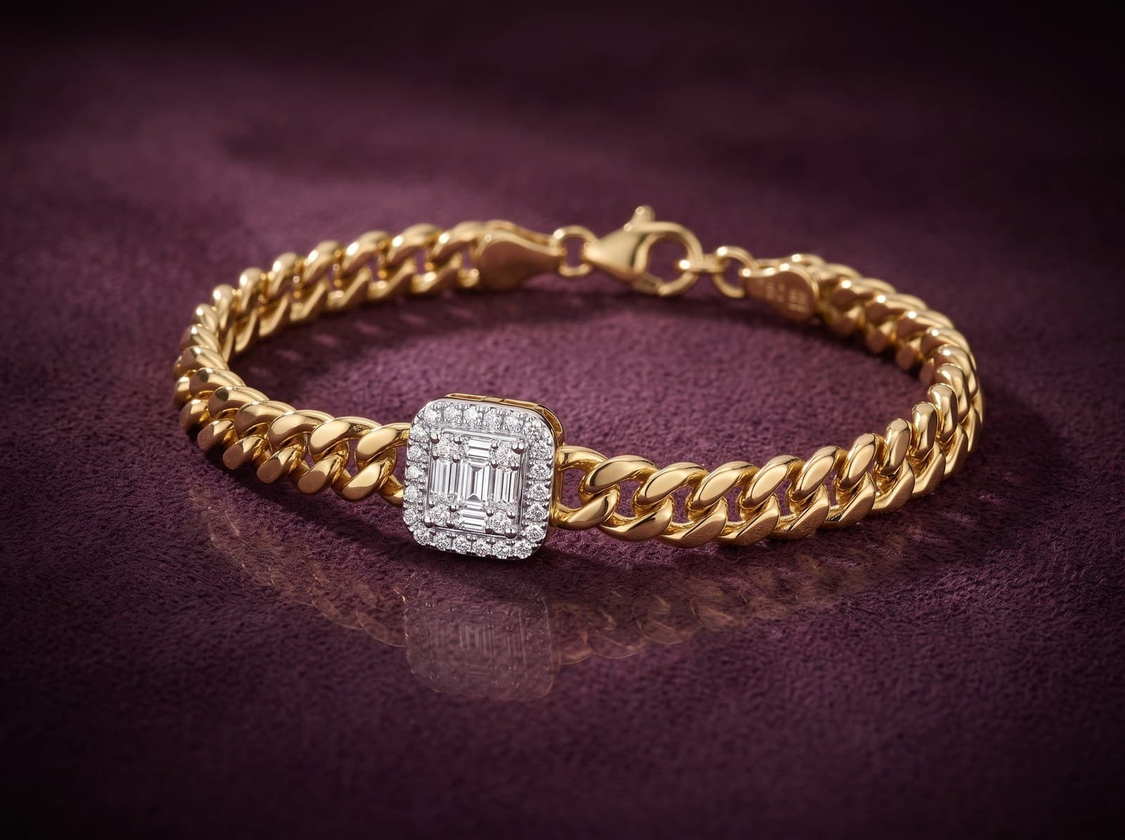 Wisal · Squared Gourmet Diamond Bracelet