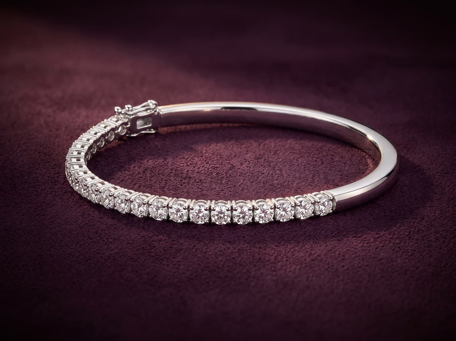 Ufuq · Modern Half Tennis Diamond Bracelet — studio