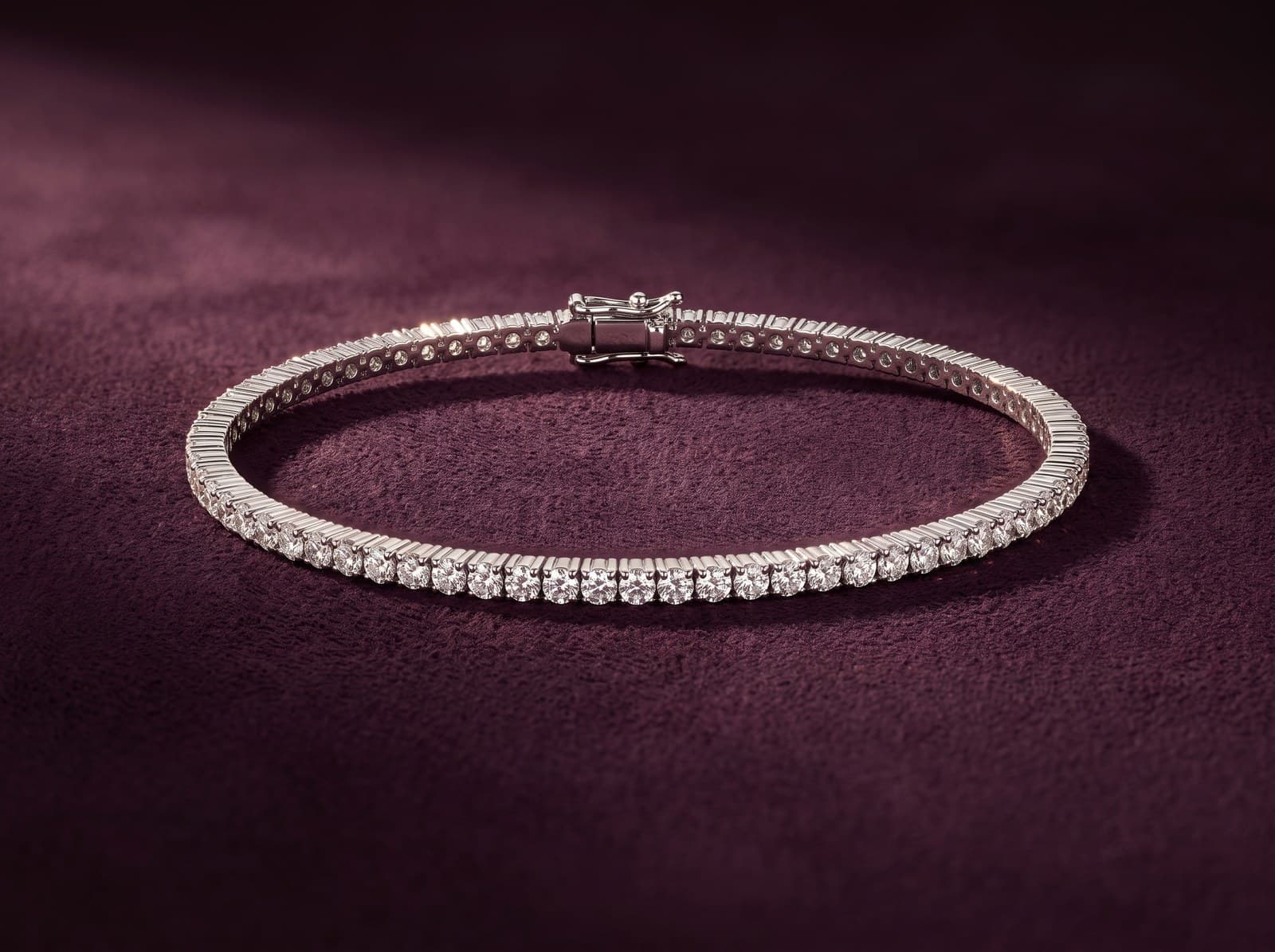 Warid · Radiance Full Tennis Diamond Bracelet — studio