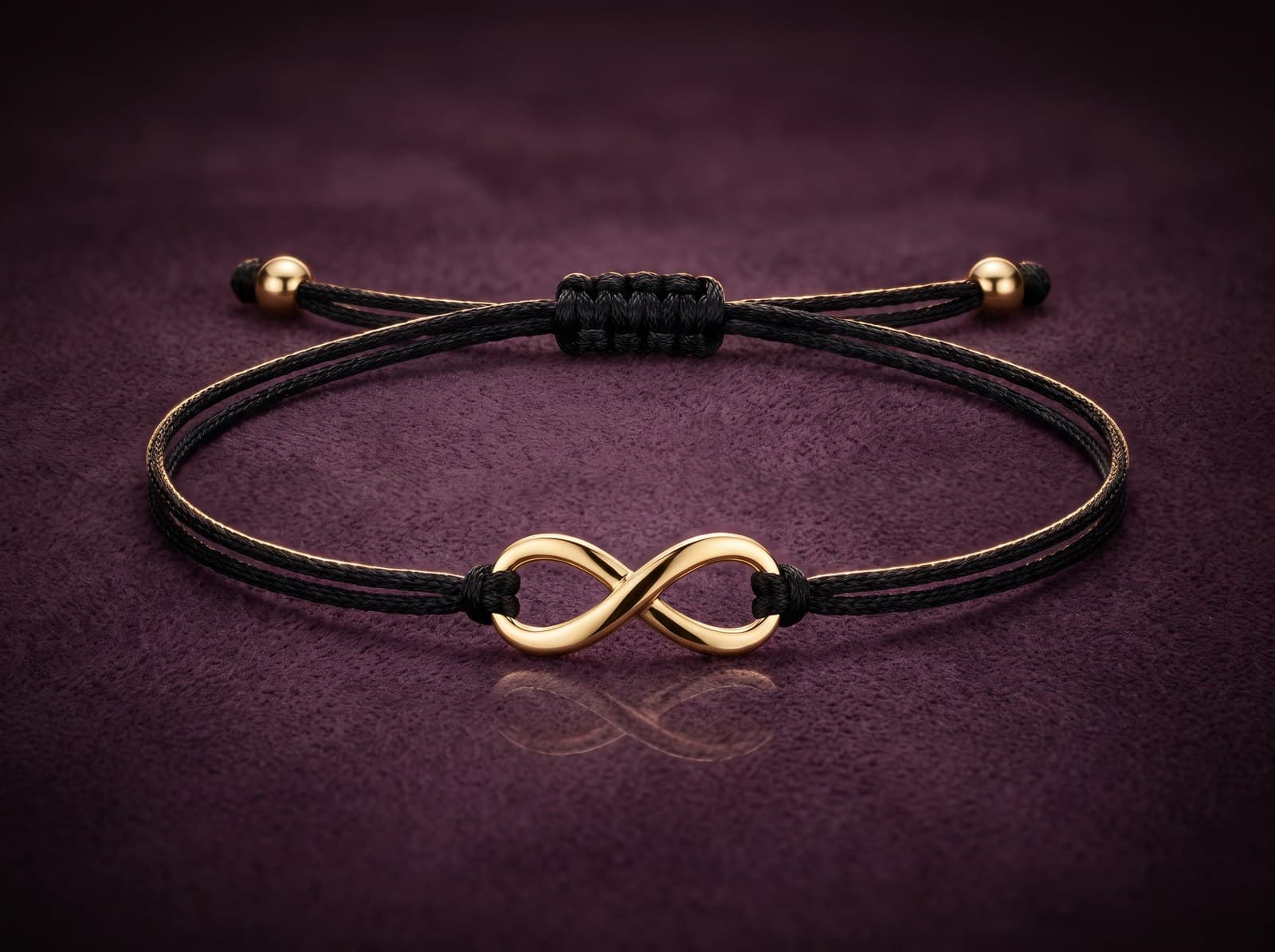 Athar · String Cross Gold Bracelet — studio