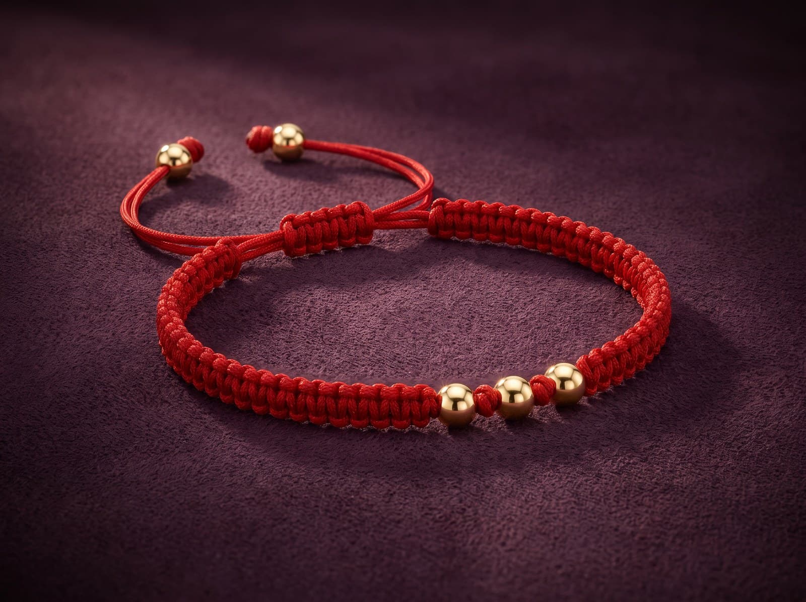 Israa · Men's Polished Gold Bead Cord Bracelet — studio