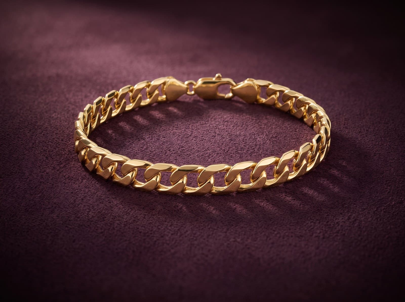 Ghaya · Flat Slim Gourmet Gold Bracelet — studio