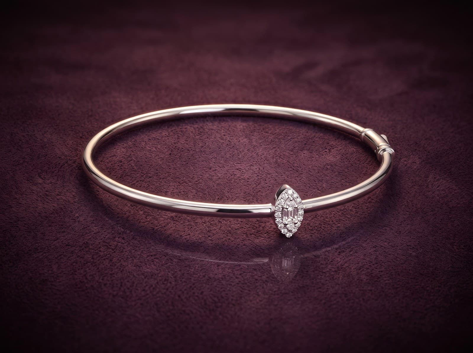 Kifah · Marquise Pave Bangle Diamond Bracelet — studio