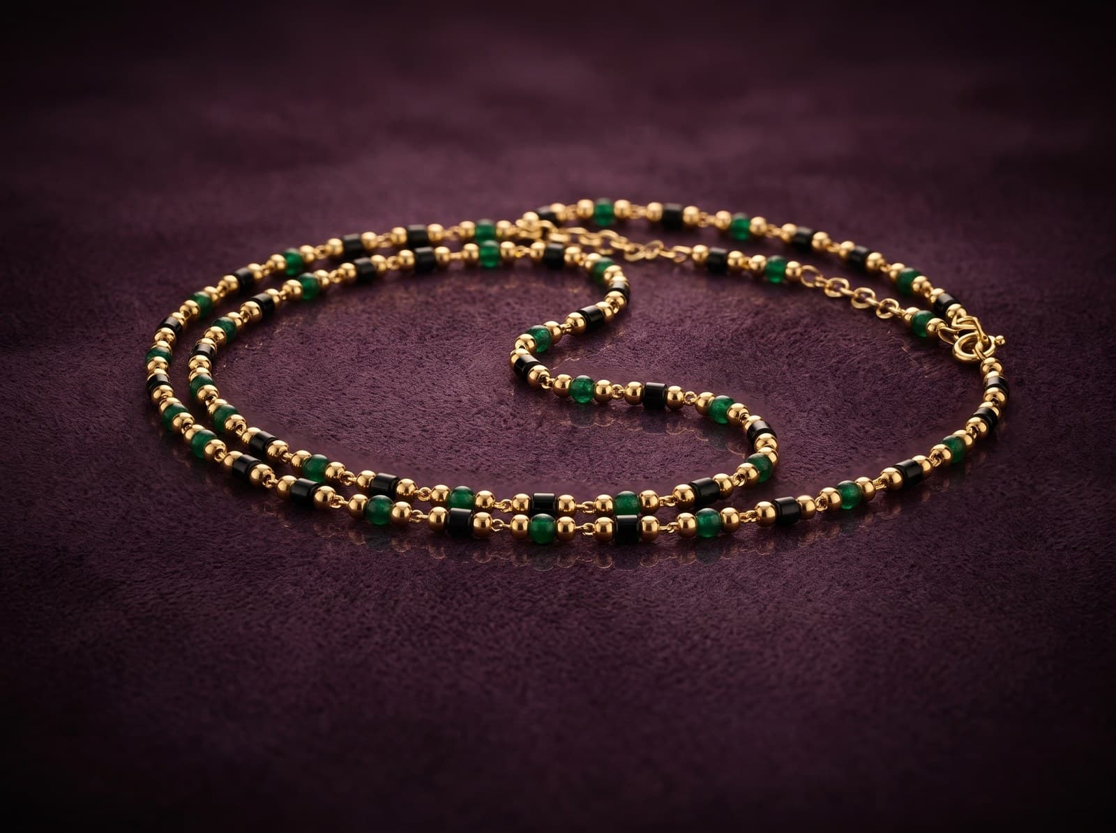Asl · Coloured Beaded Gold Chain — studio