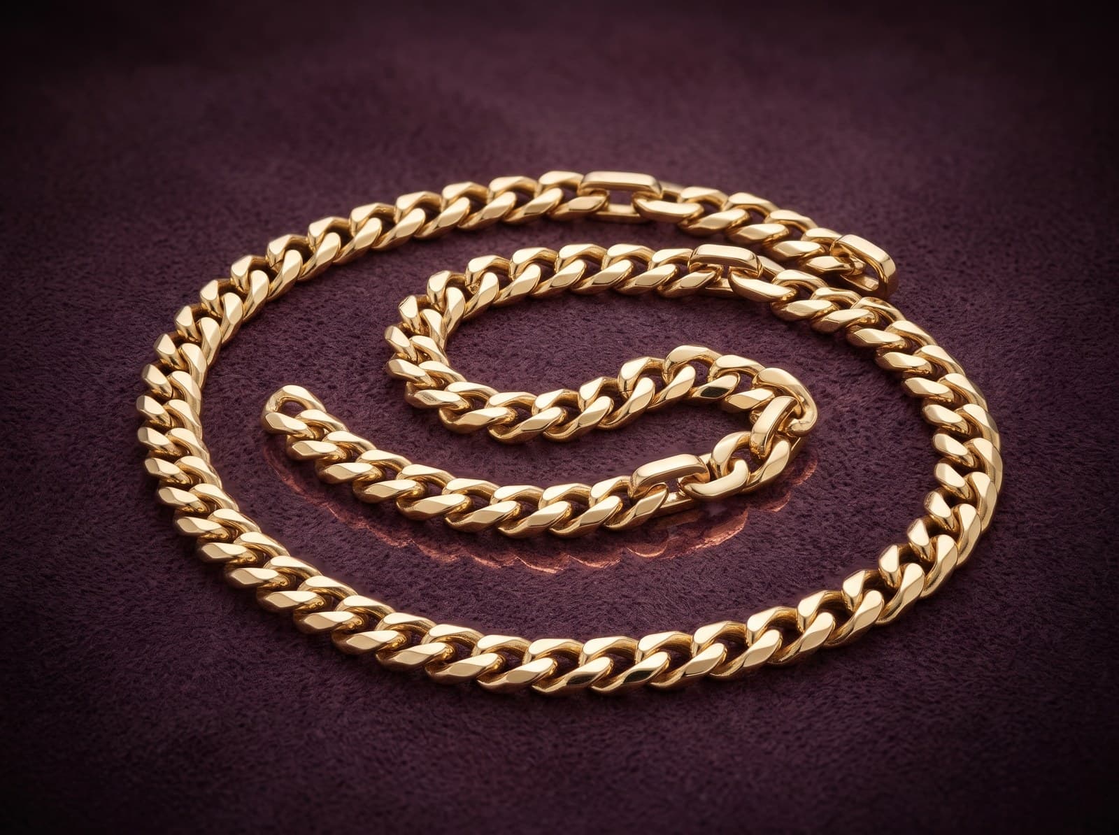 Dar · Rectangle & Curb Link Gold Chain — studio