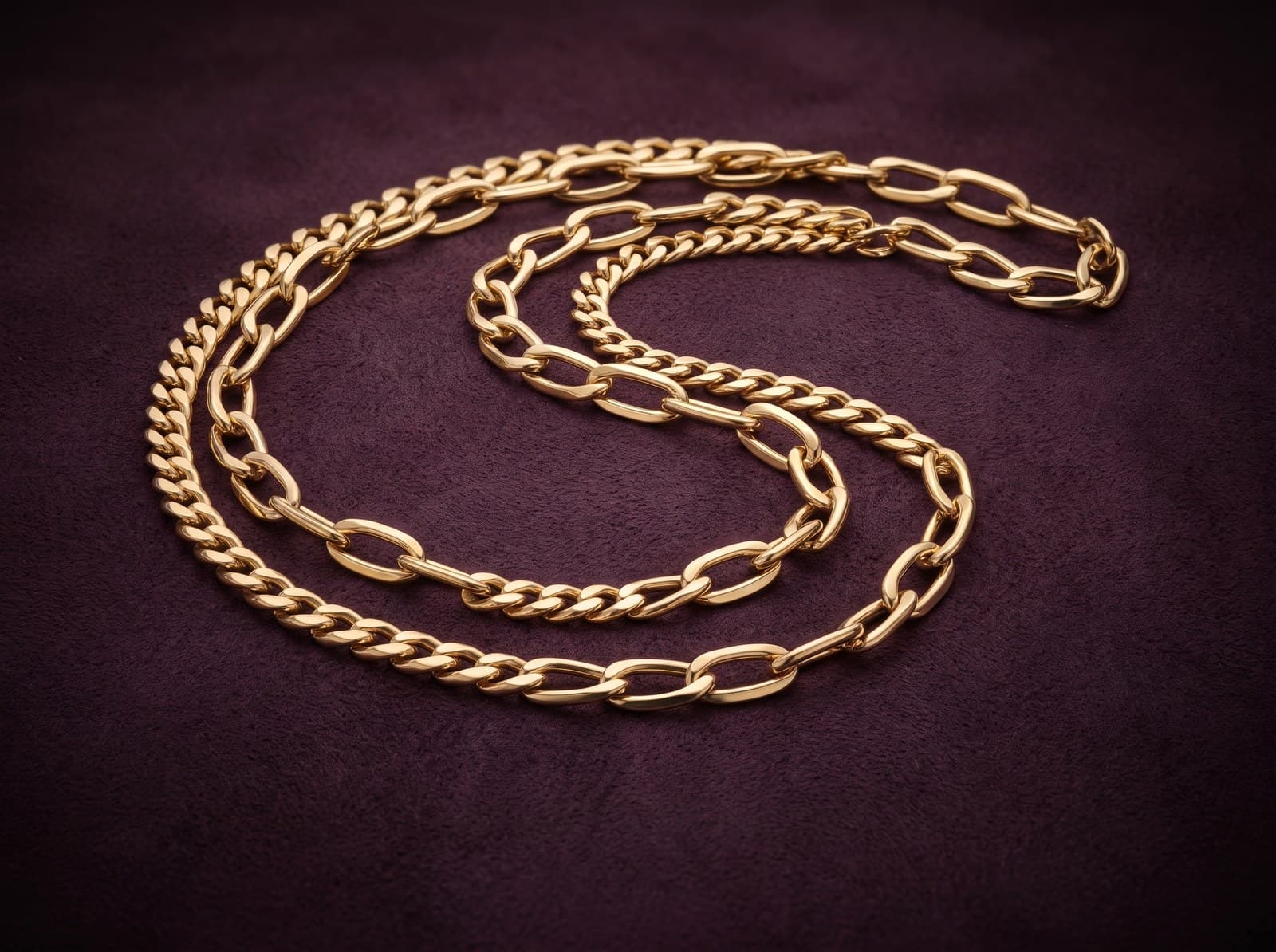 Usra · Modern Dual-Style Gold Chain — studio