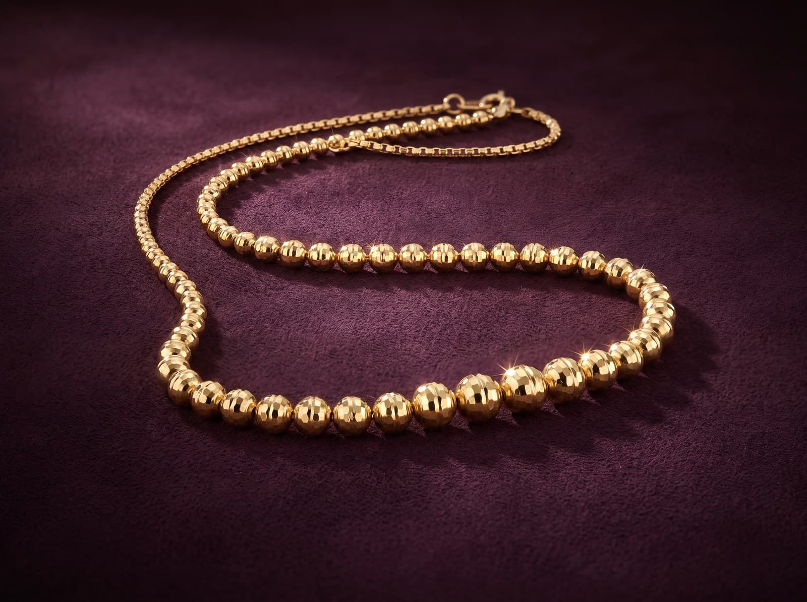 Tariq · Gradient Disco Balls Gold Chain — studio