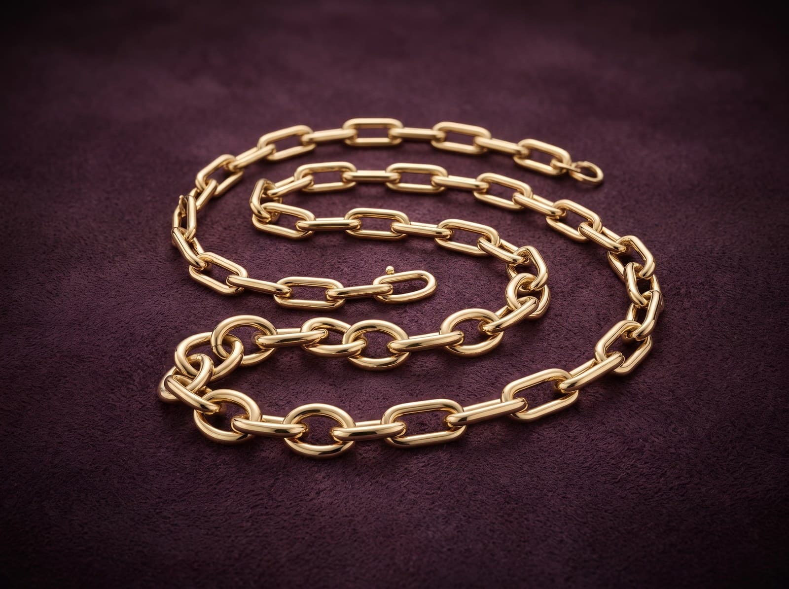 Riwaya · Contrast Link Gold Chain — studio