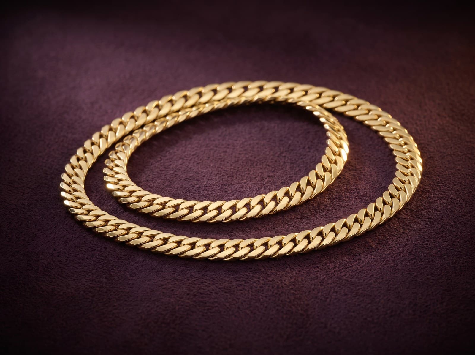 Sira · Flat Curb Chain Gold Chain — studio