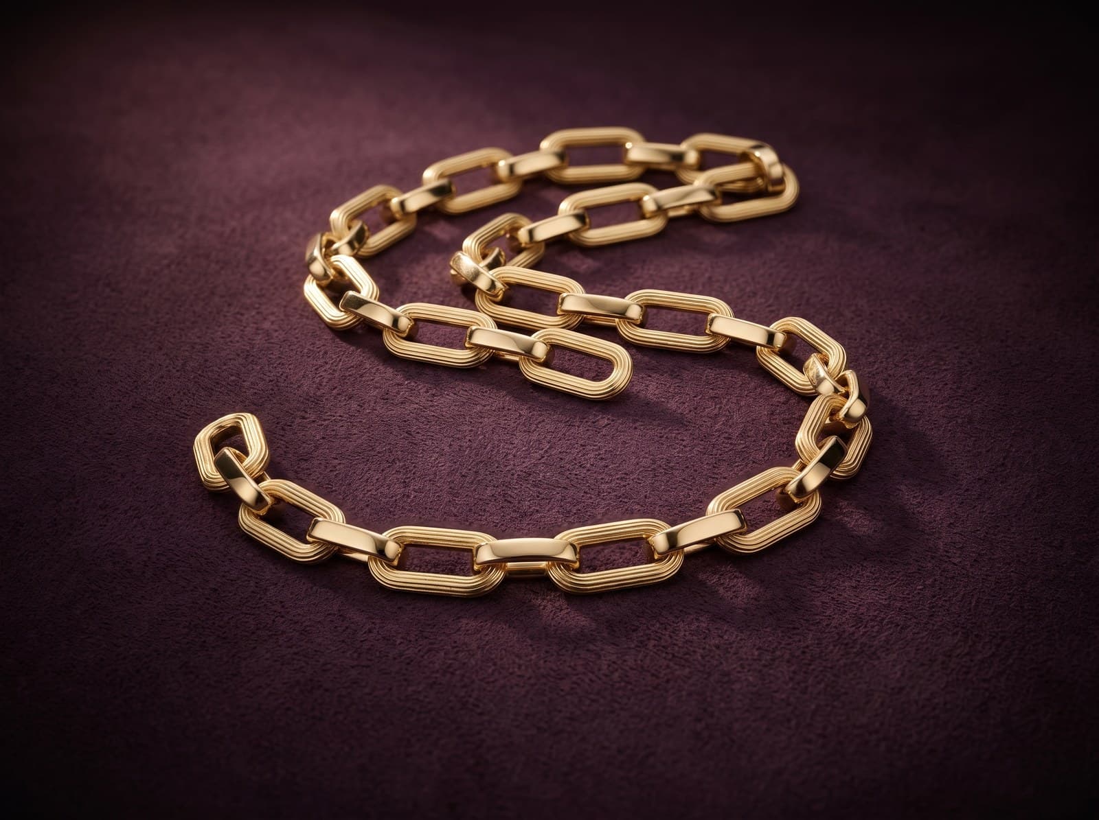 Imtidad · Dual Texture Gold Chain — studio