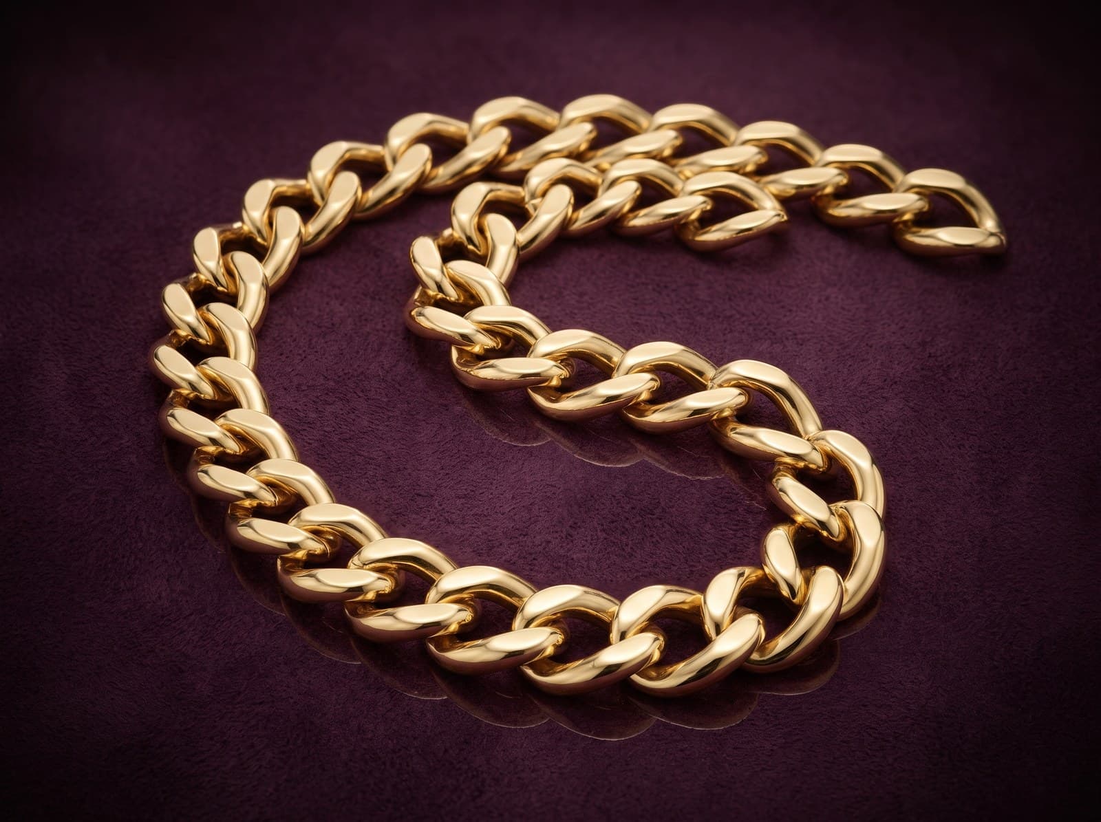 Ittisal · Modern Chunky Gold Chain Necklace — studio
