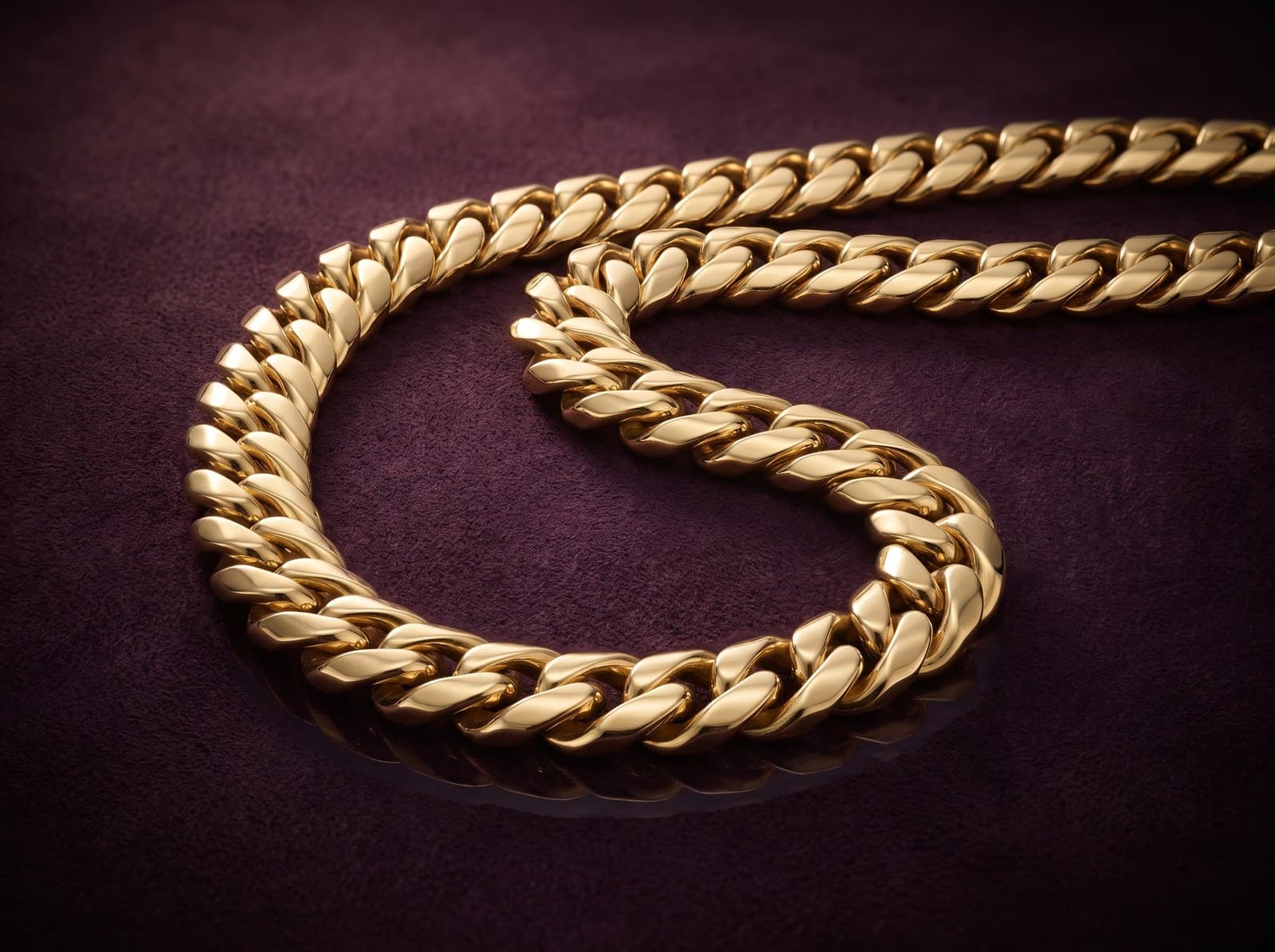 Hlaqat · Bold Cuban Link Gold Chain — studio