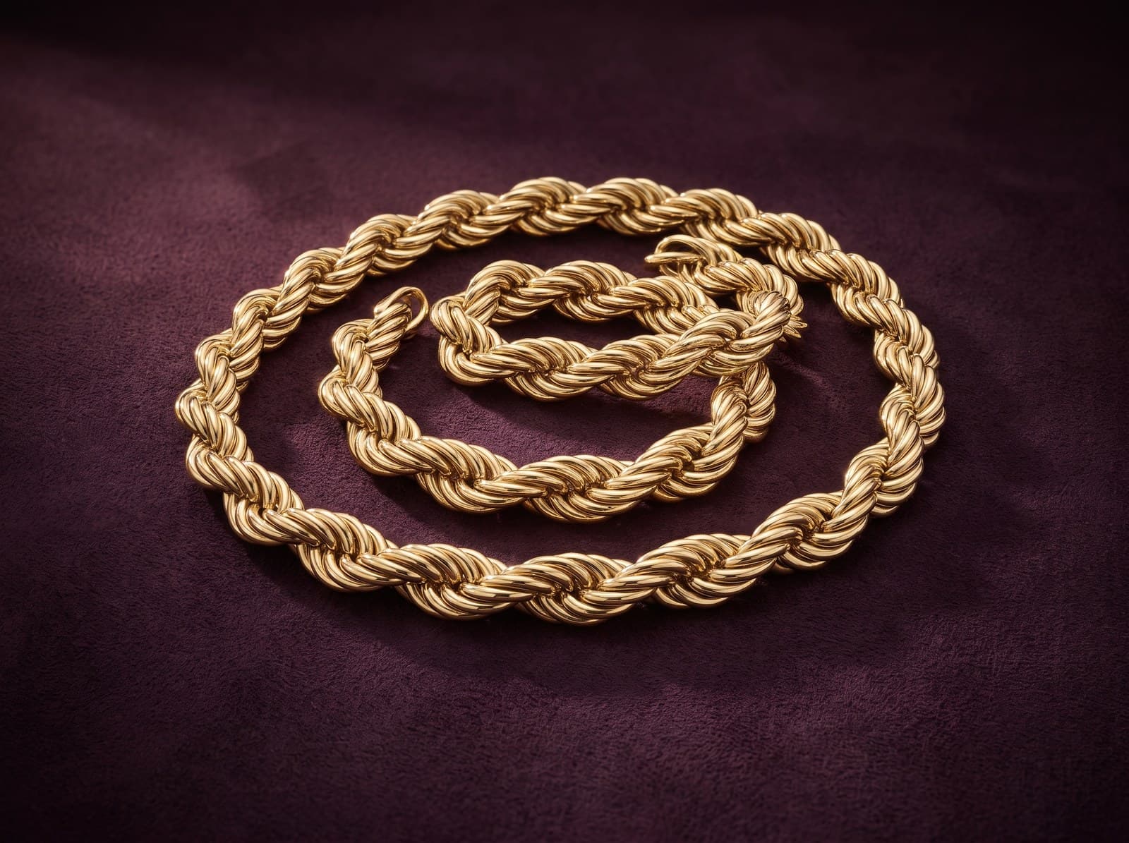 Dhakira · Grande Rope Style Gold Chain — studio
