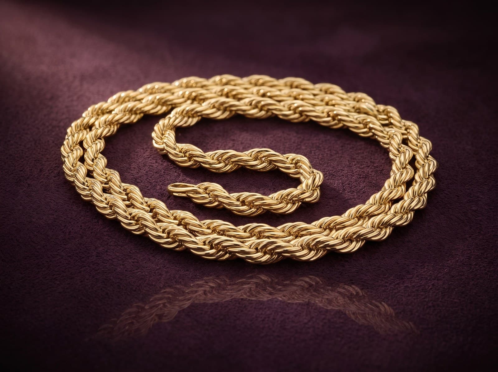 Baqa · Timeless Rope Link Gold Chain — studio
