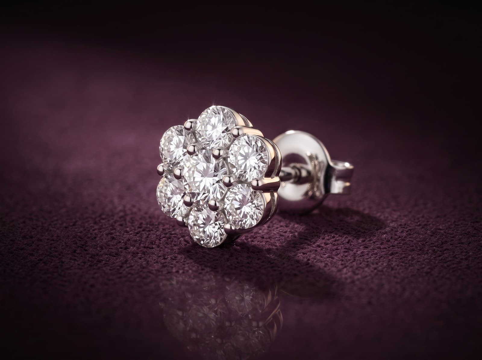 Raqs · Flower Cluster Stud Diamond Earring — studio