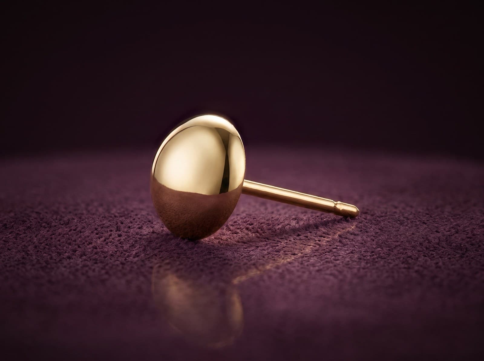 Dalal · Push Pin Stud Gold Earring — studio