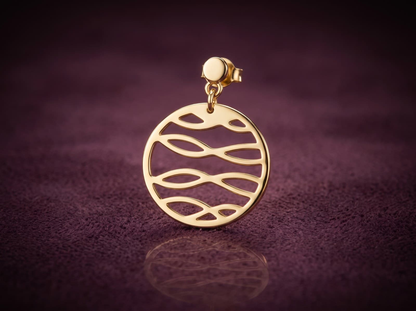 Hawa · Sharp Edge Open Hoop Stud Gold Earring — studio