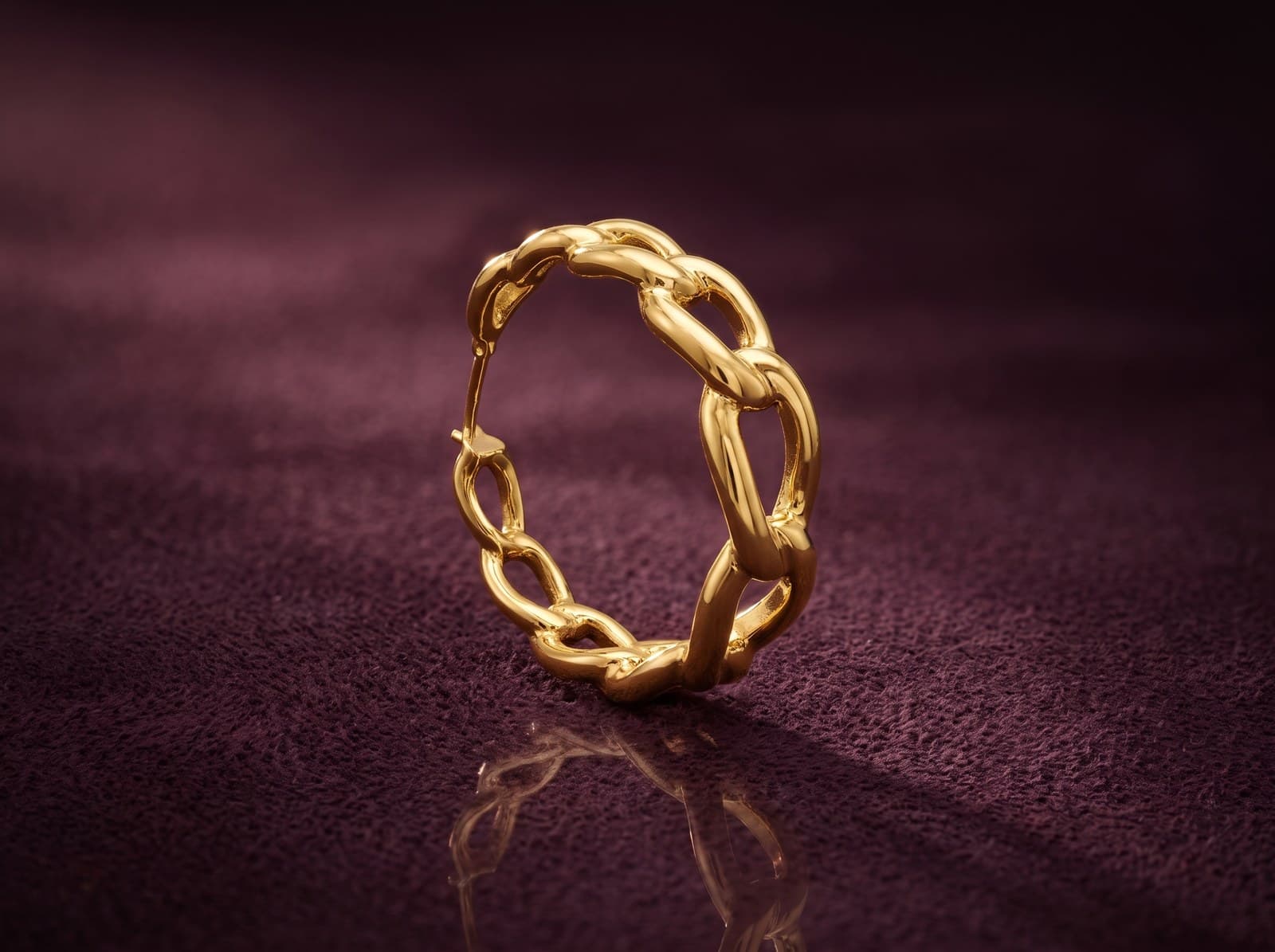 Haneen · Tight Gourmet Hoop Gold Earring — studio