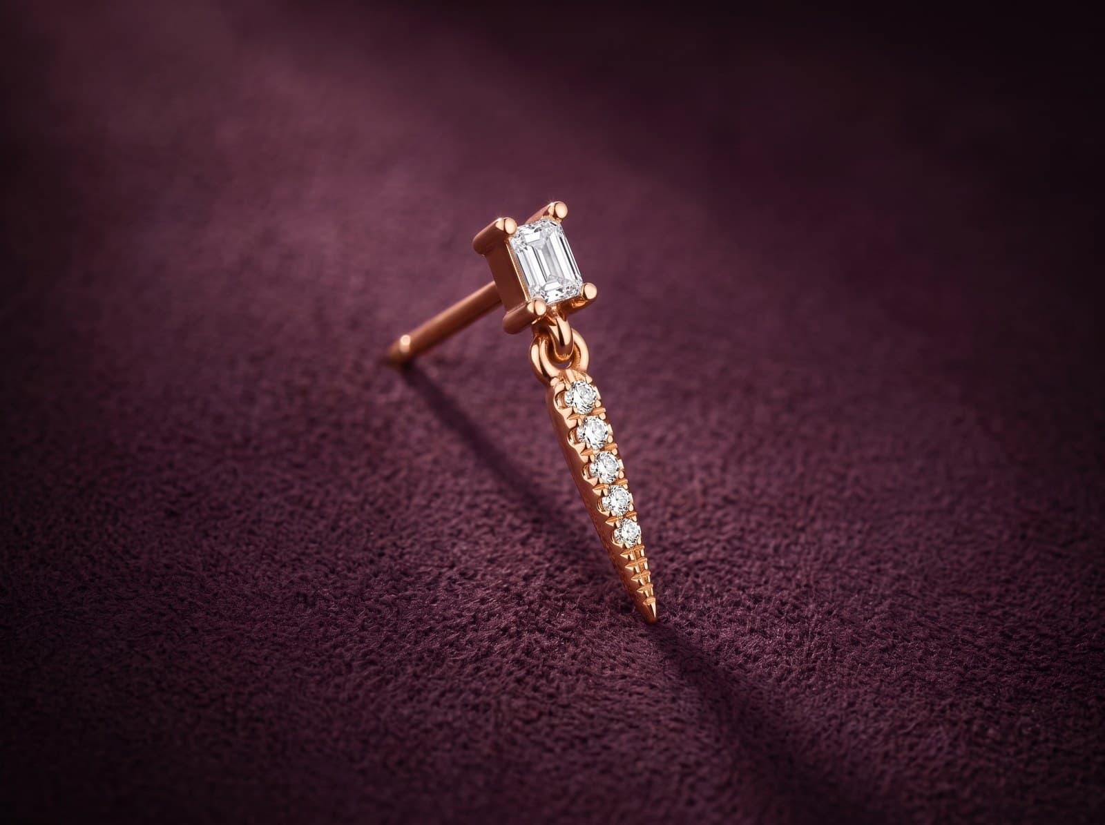 Wakhz · Baguette Stud Diamond Piercing
