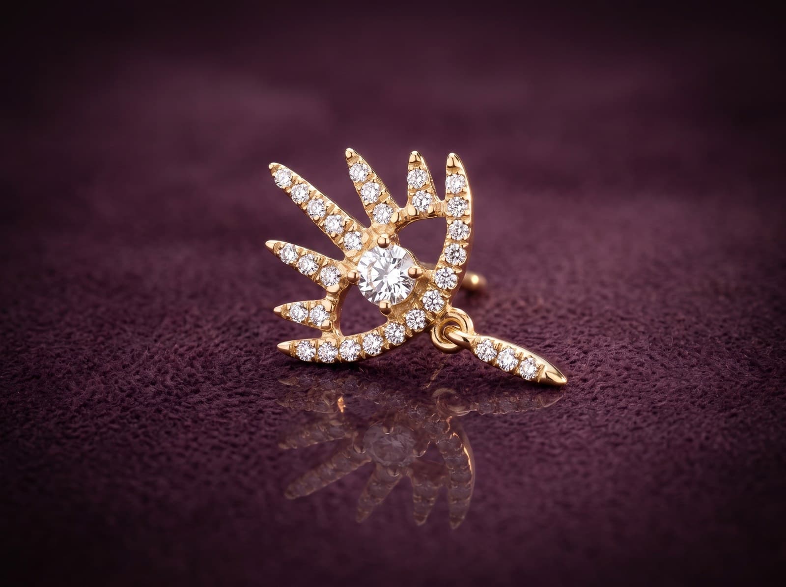 Qabas · Radiant Eye Stud Diamond Piercing