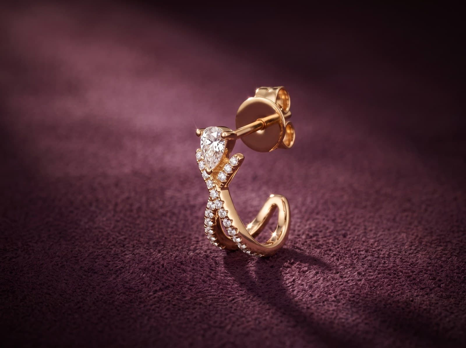 Khaz · Radiant Stoned Stud Diamond Piercing