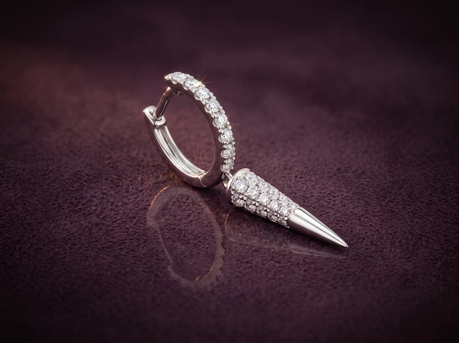 Nadb · Cone Shaped Hoop Diamond Piercing
