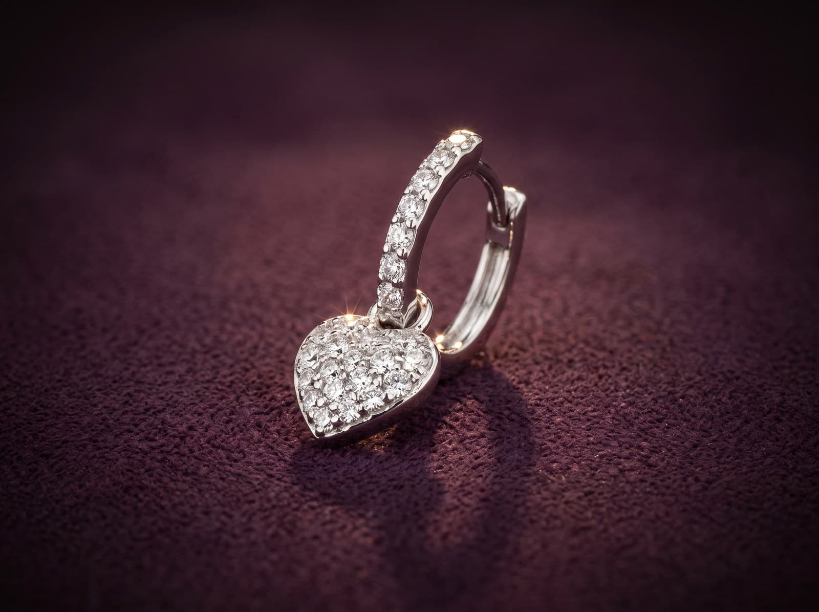 Farid · Heart Shaped Hoop Diamond Piercing