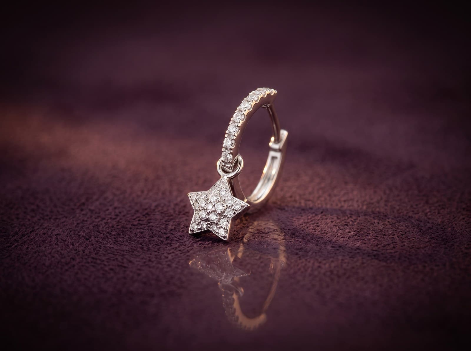 Wahid · Star Shaped Hoop Diamond Piercing