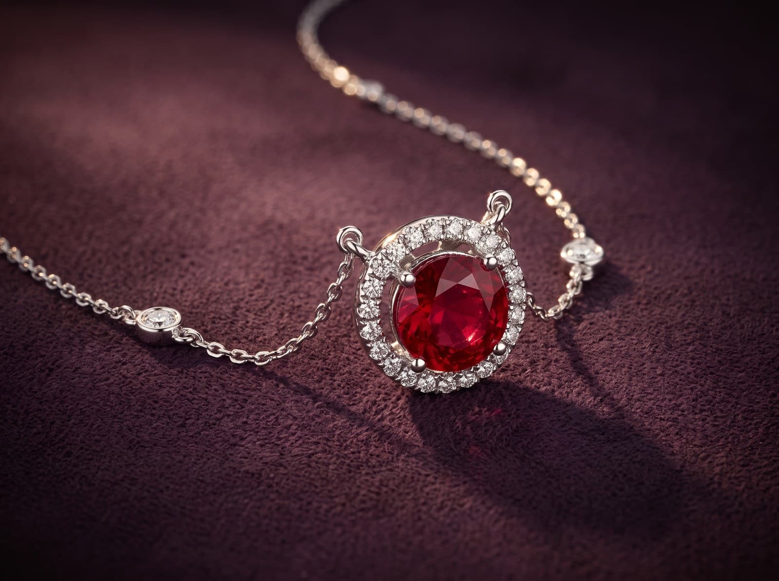 Falak · Huge Colored Rounded Stone Diamond Necklace