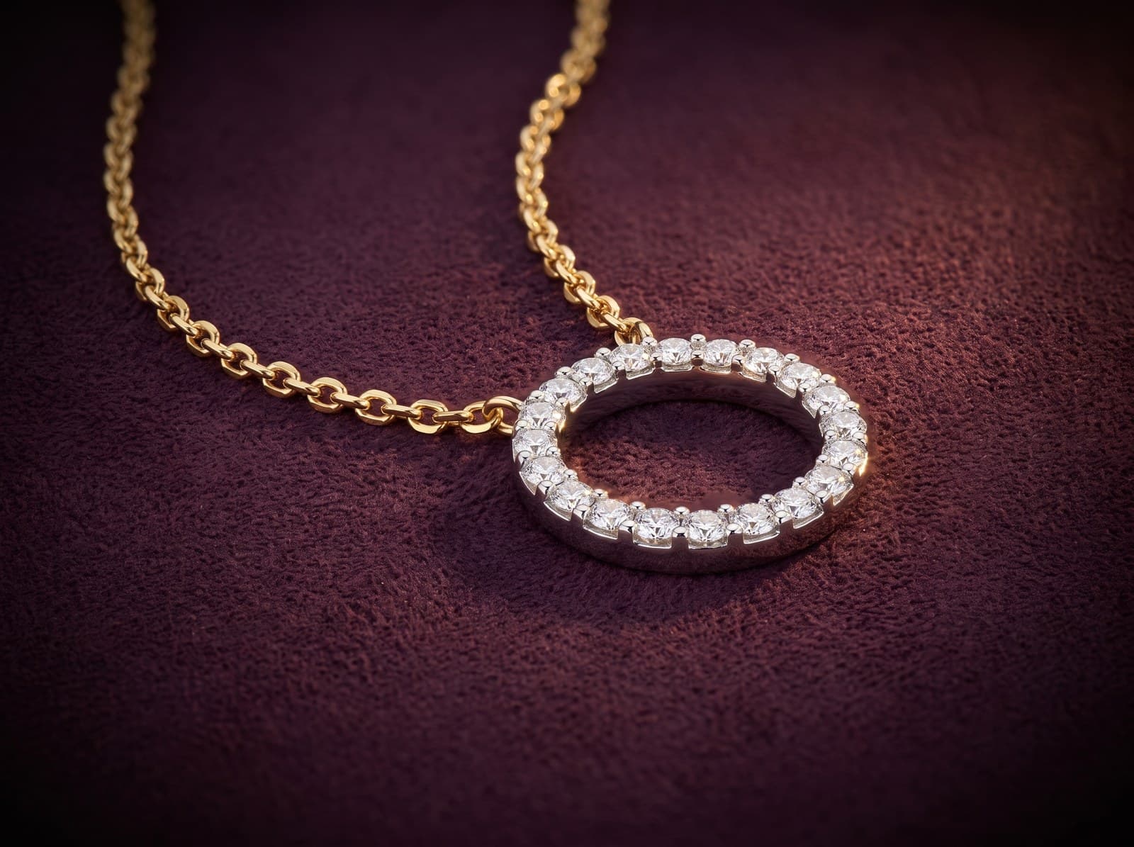 Wisam · Sparkling Hollow Circle Diamond Necklace