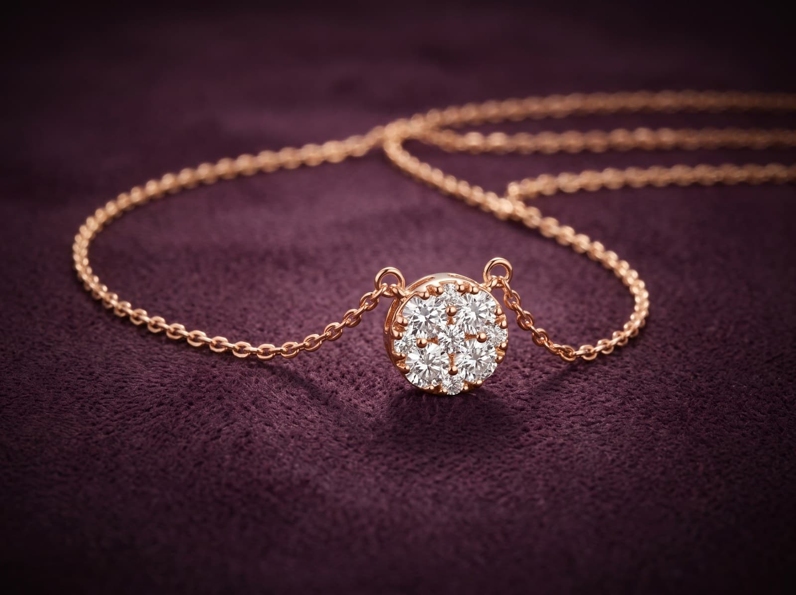 Bariq · Simple Round Stoned Diamond Necklace