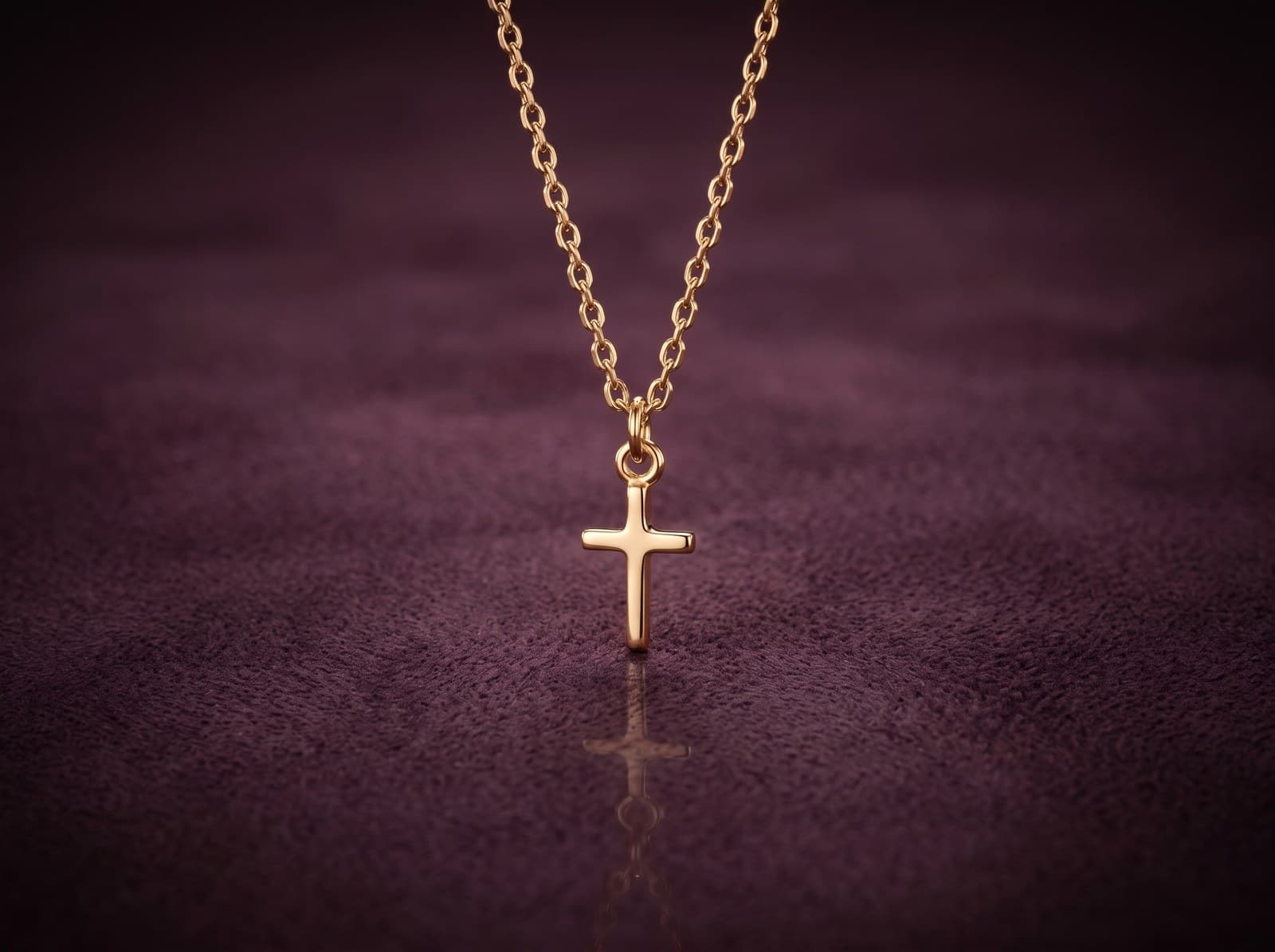 Farah · Petite Cross Gold Necklace