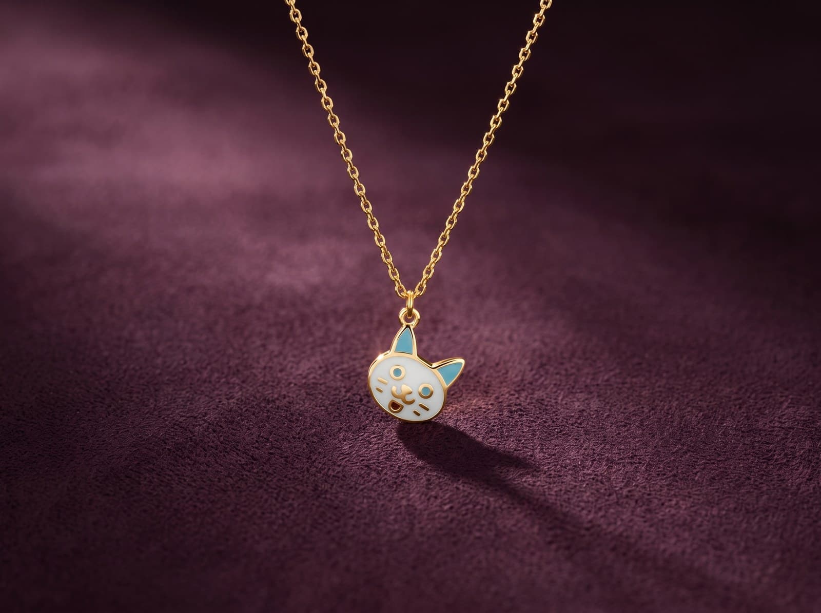 Ghazal · Kids' Pussycat Gold Necklace — studio