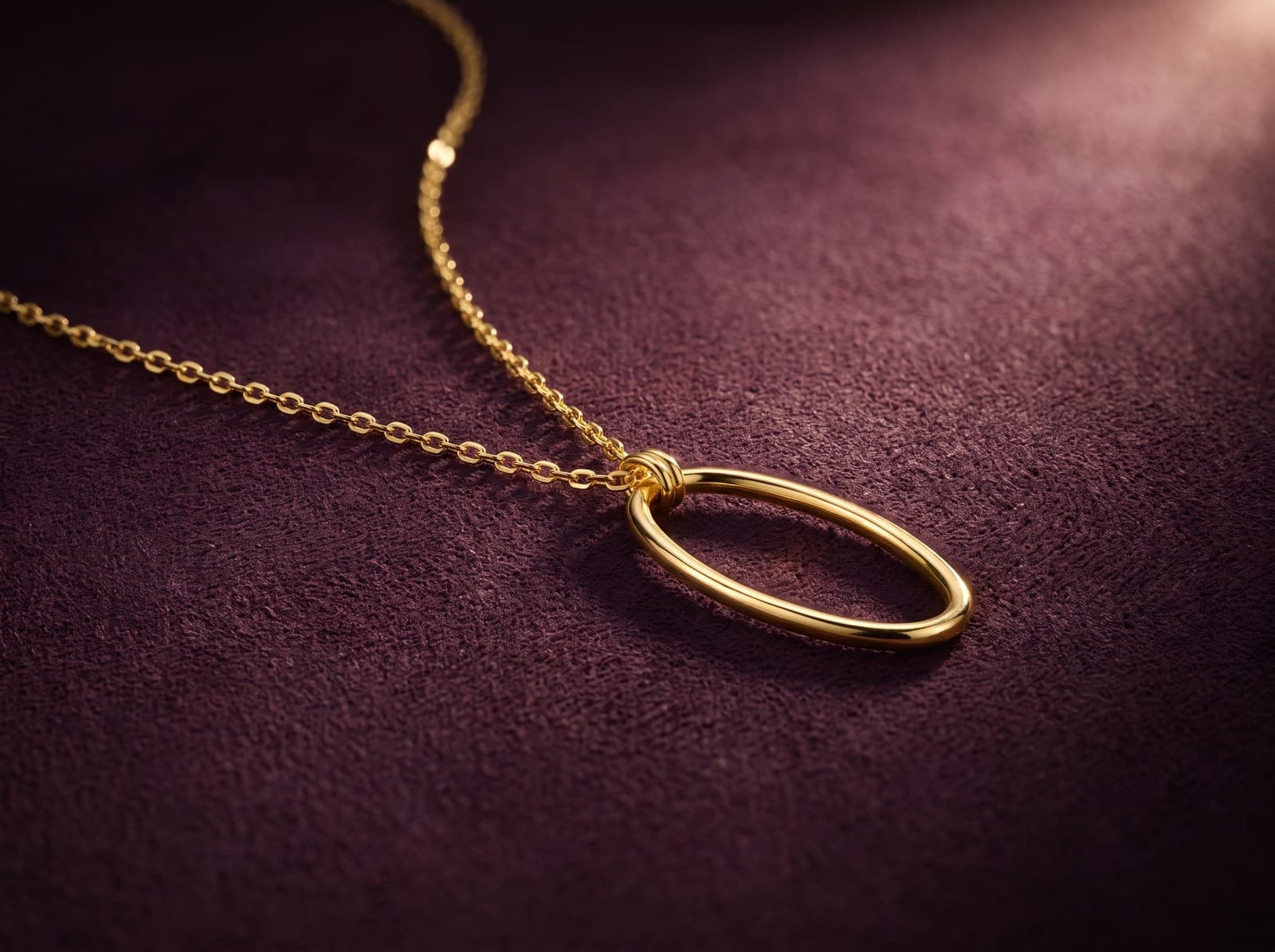 Jana · Open Oval Shape Gold Necklace — studio