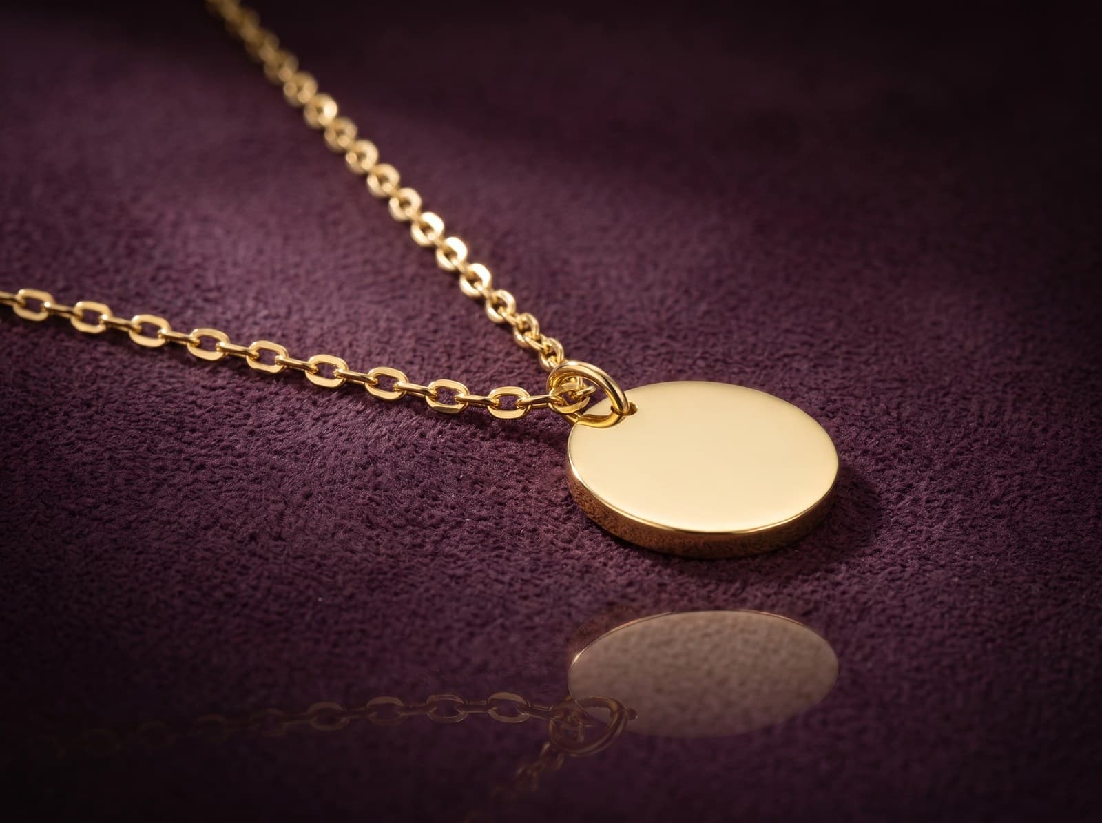 Karama · Circle Locket Gold Necklace — studio
