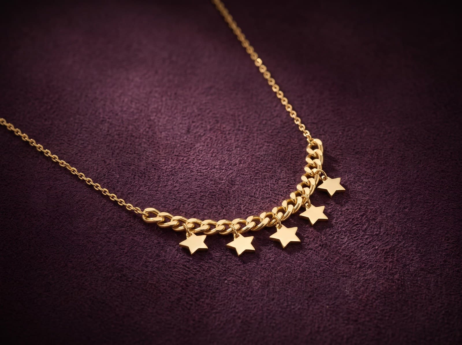 Ola · Stars On Gourmet Gold Necklace — studio