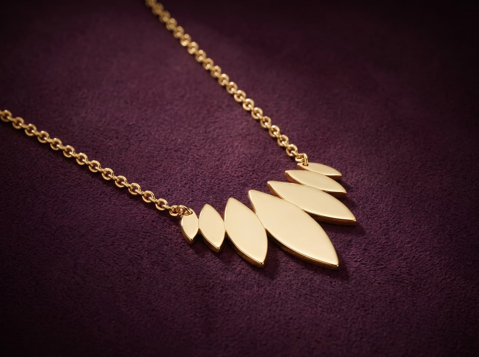 Bushra · Glowing Flare Gold Necklace — studio