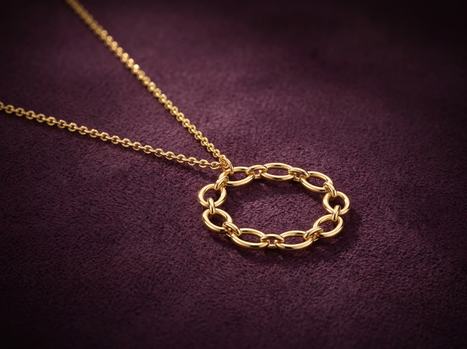 Dara · Chic Circular Gold Necklace — studio