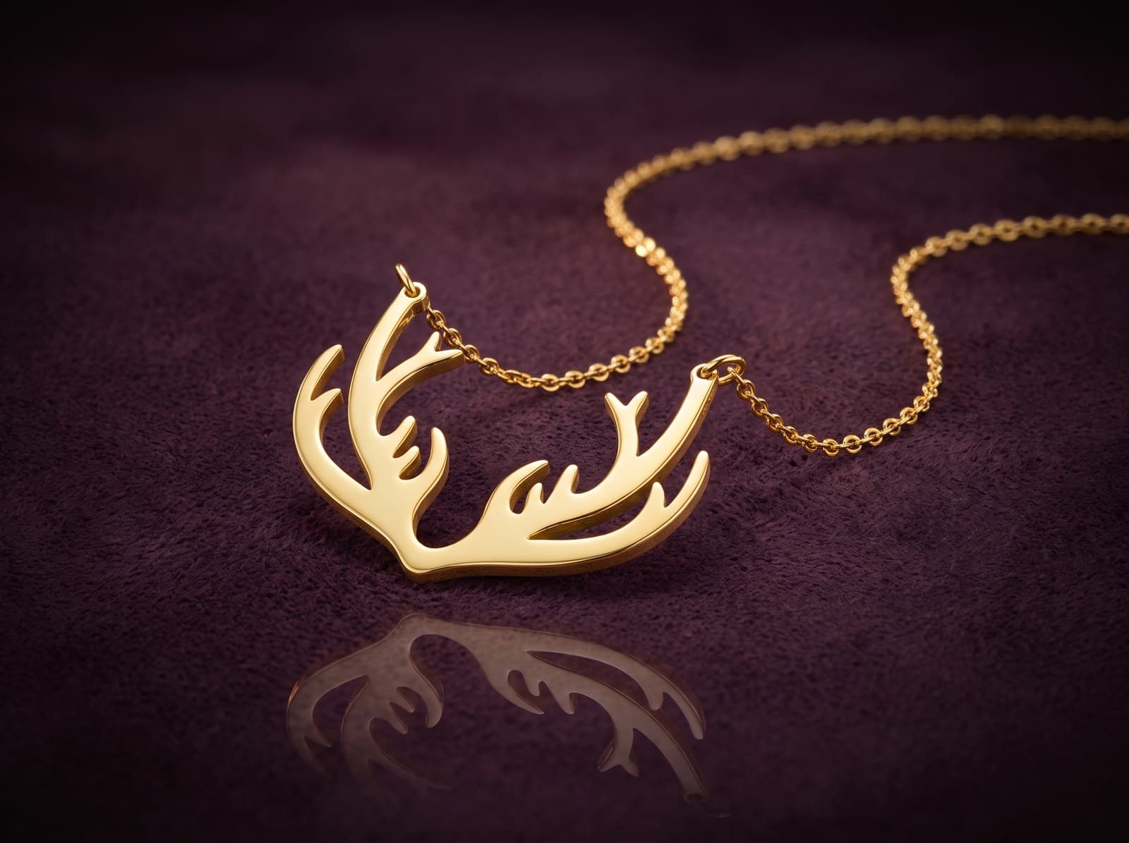 Maram · Deer Antlers Gold Necklace — studio