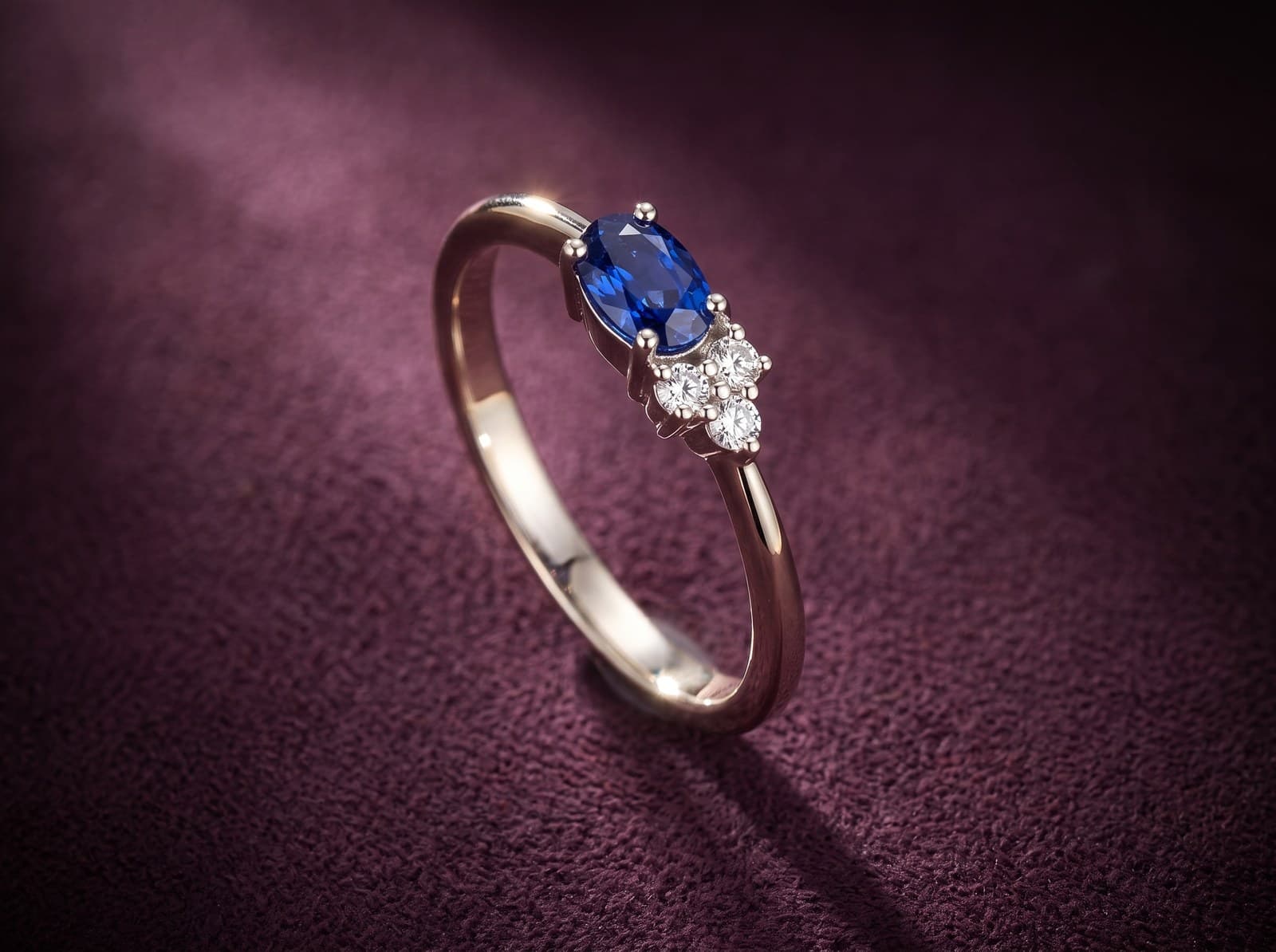 Nadira · Coloured Oval Diamond Ring — studio