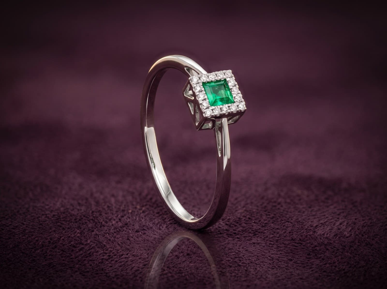 Sana · Framed Coloured Stone Diamond Ring — studio