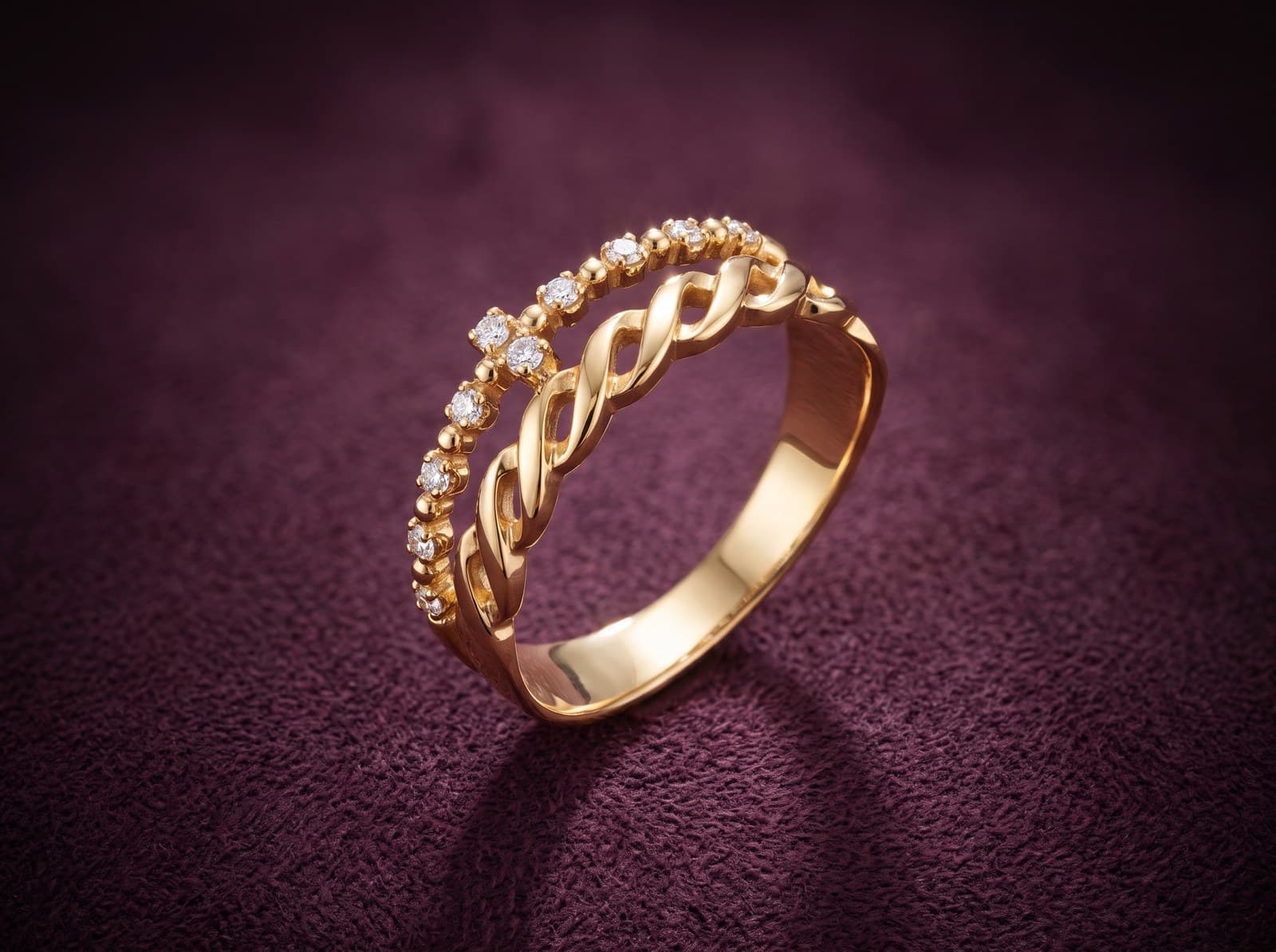 Shams · Gourmet With Radiant Lined Stones Diamond Ring