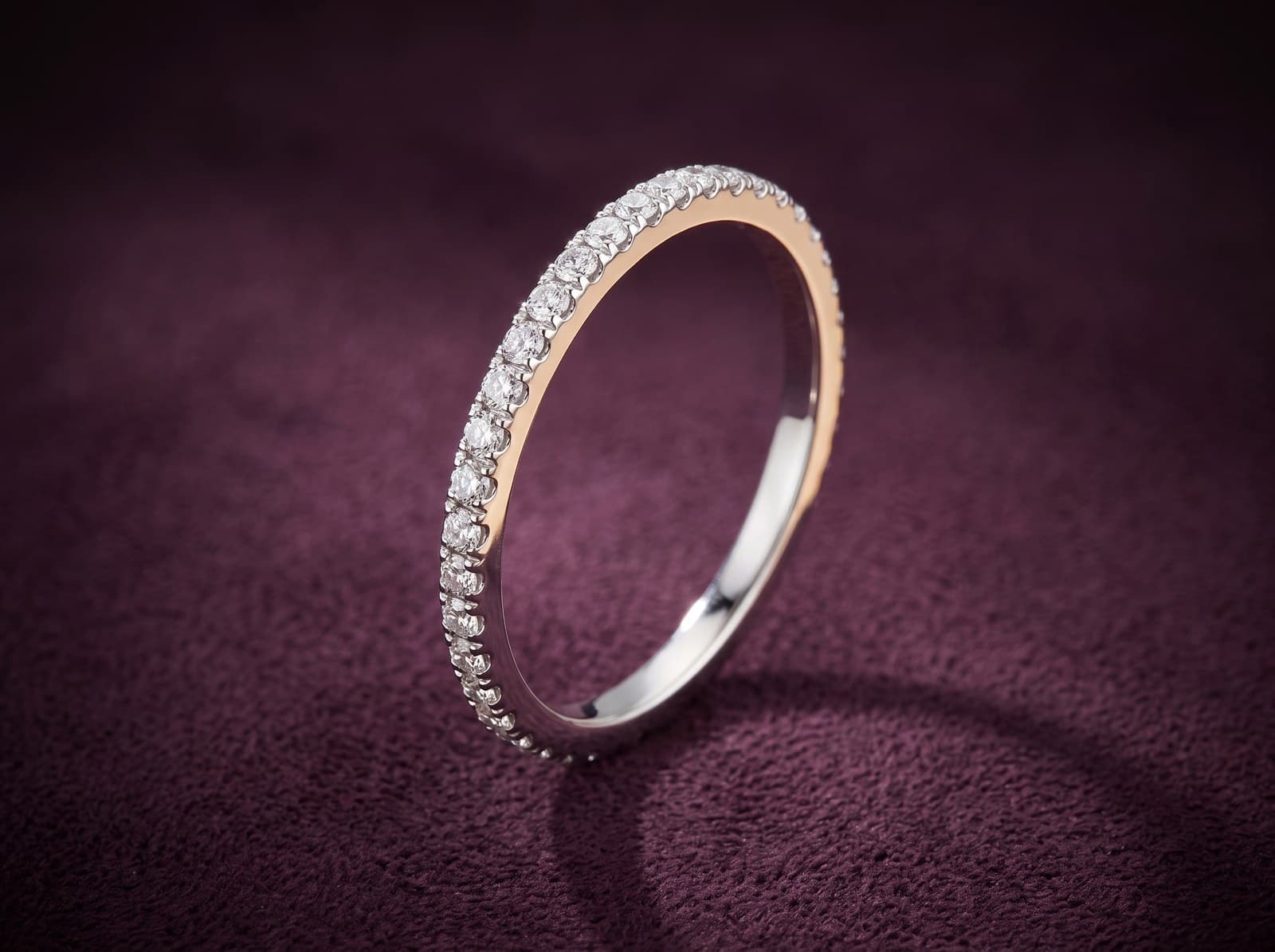 Rawan · Full Round Stone Diamond Band — studio