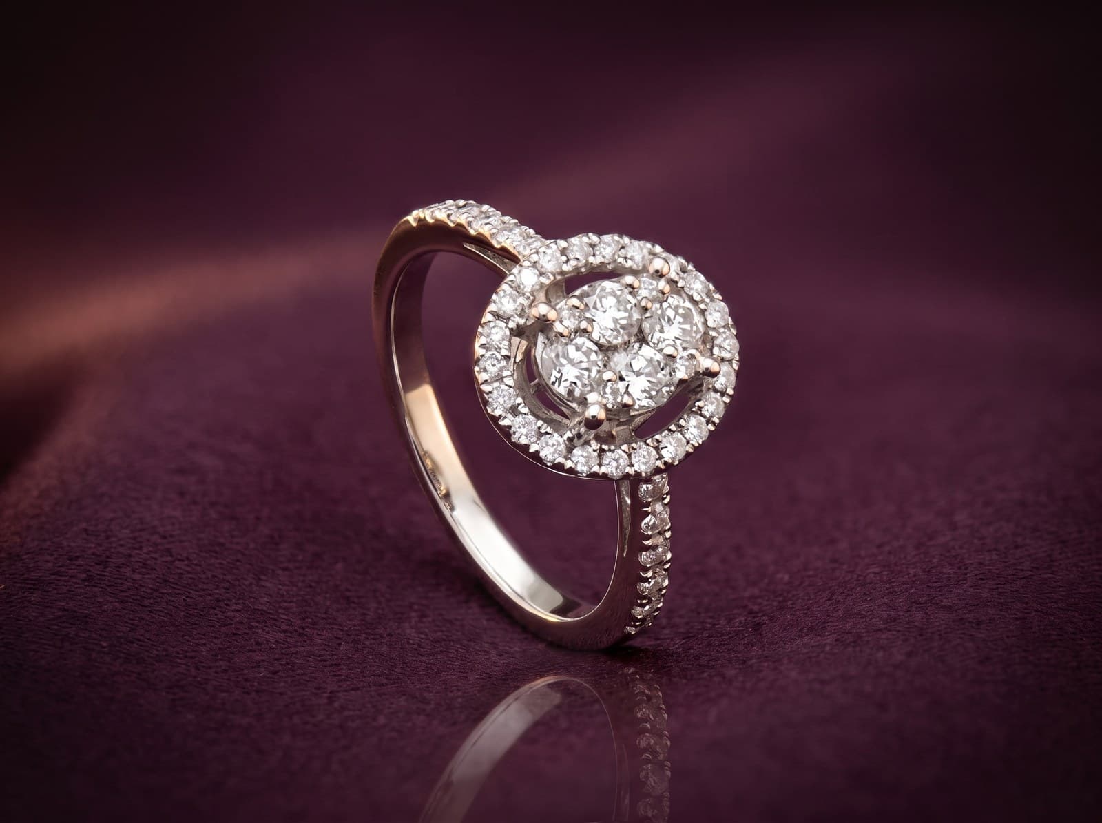 Iman · Gleaming Oval Charm Diamond Ring — studio