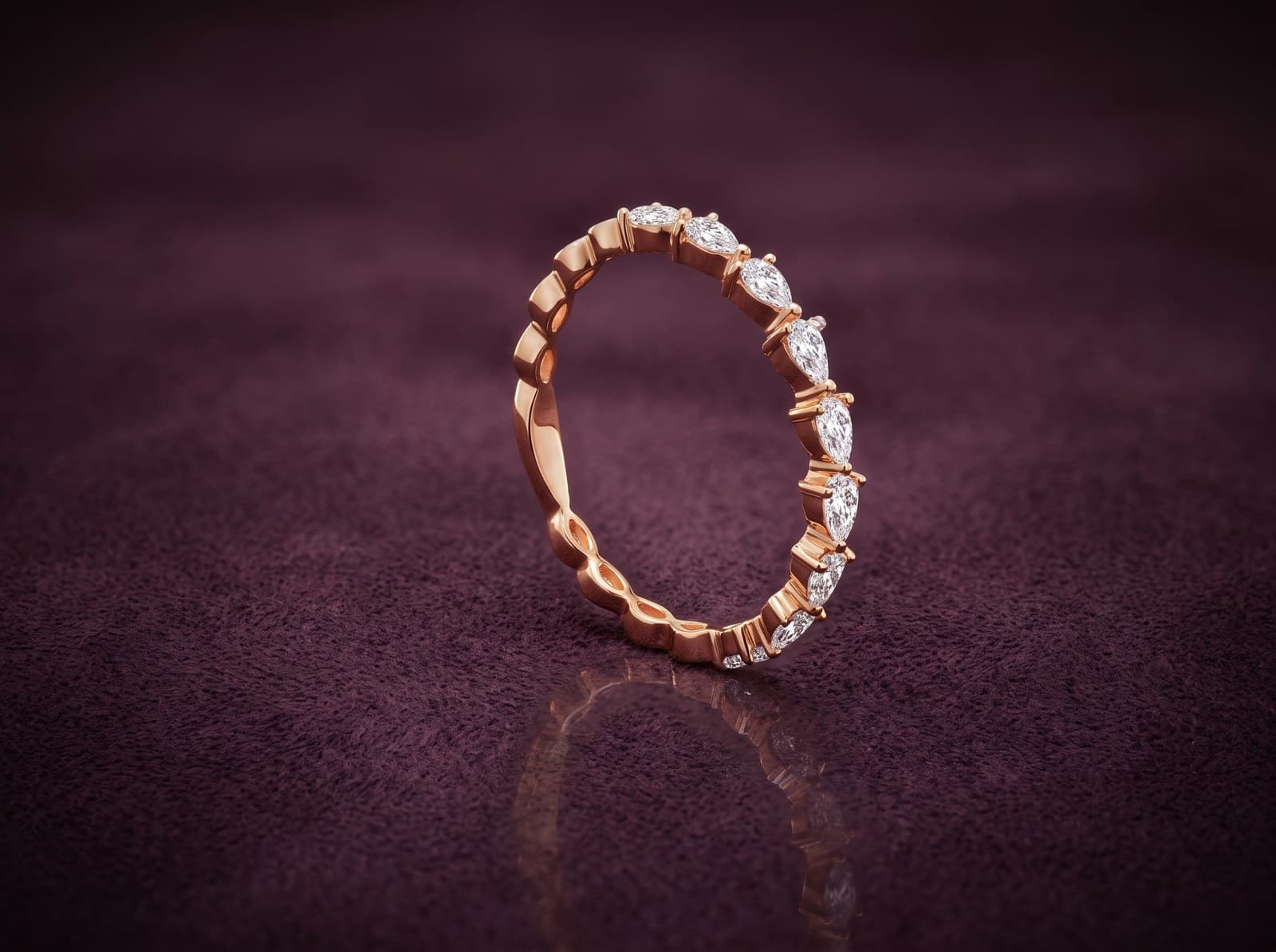 Hana · Eternity Pear Band Diamond Ring