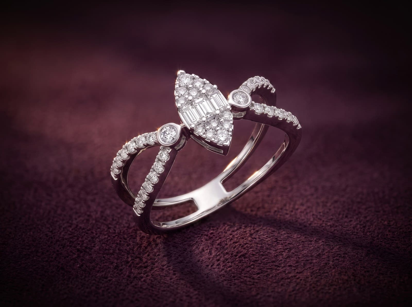 Aseel · Pear Shaped Halo Diamond Ring