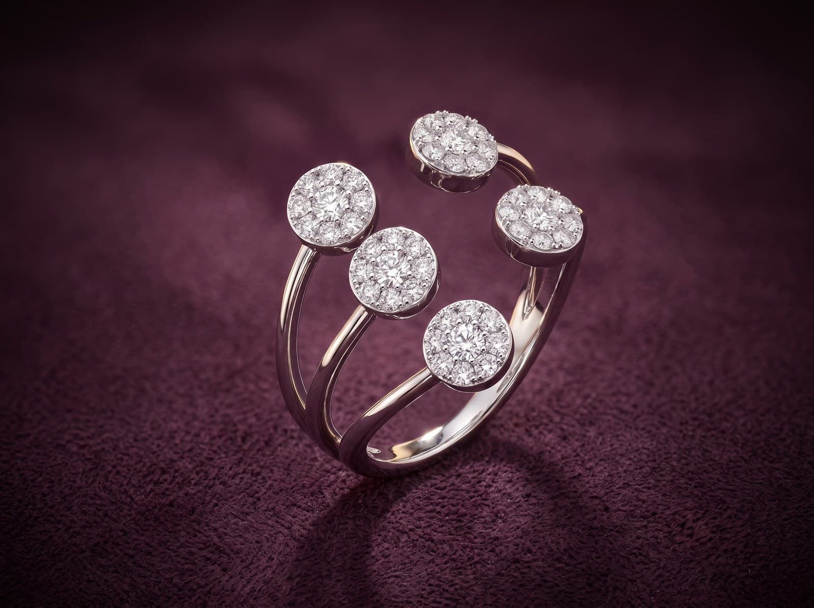 Yasmin · Multi-Rounded Shapes Diamond Ring — studio