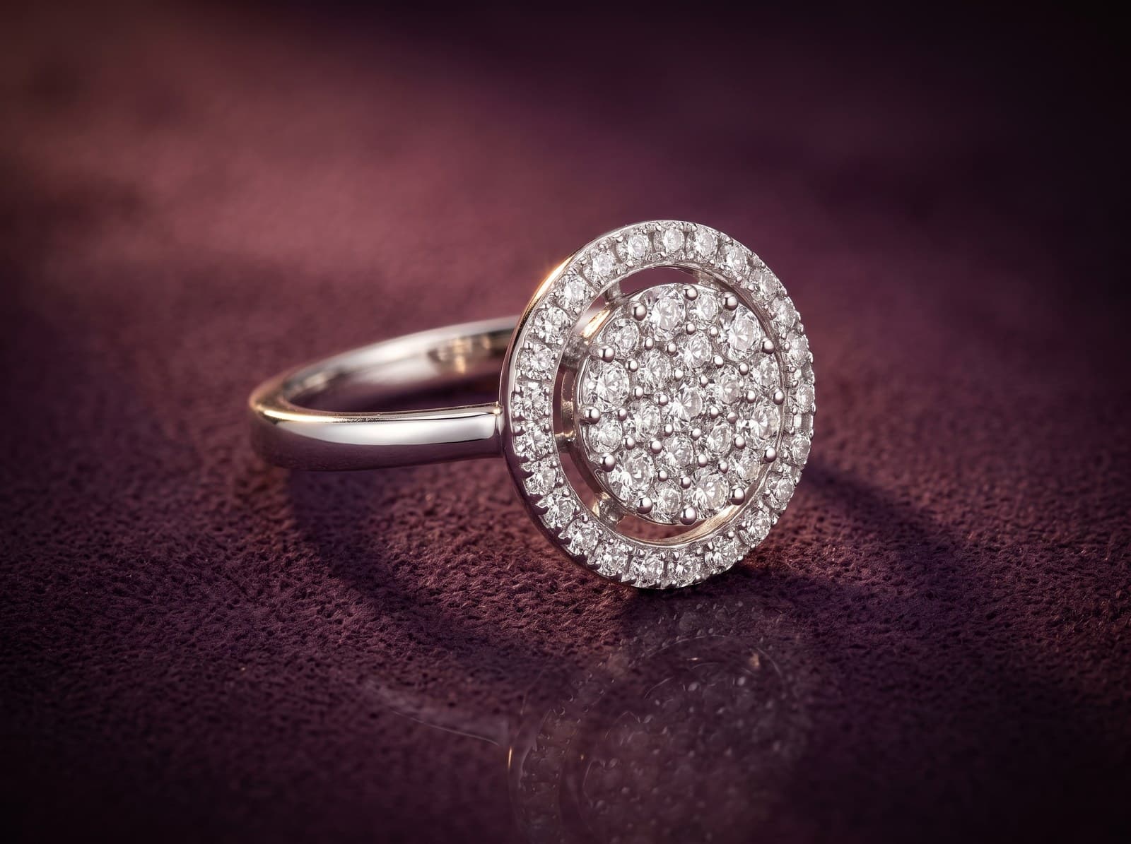 Rahaf · Refined Statement Circle Diamond Ring — studio