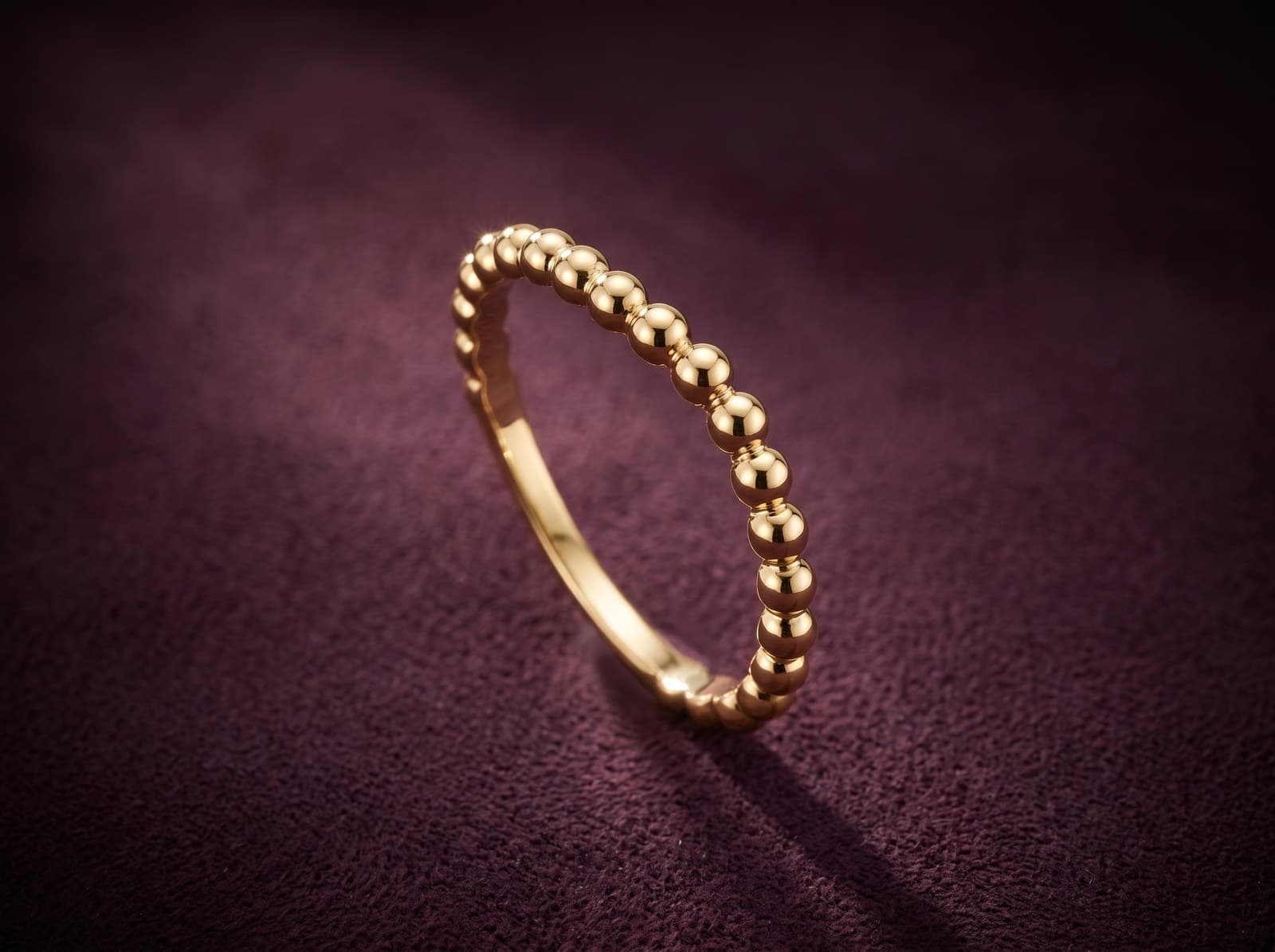 Buthaina · Attached Beads Gold Ring — studio